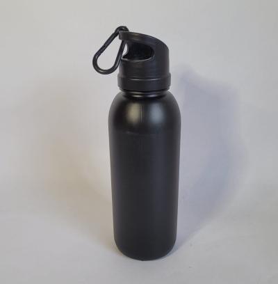 BOTELLAS DEPORTIVA CON MOSQUETON 750CC NEGRAS