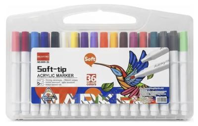MARCADORES ACRILICOS X36 SOFT TIP PINTURA 36 COLORES