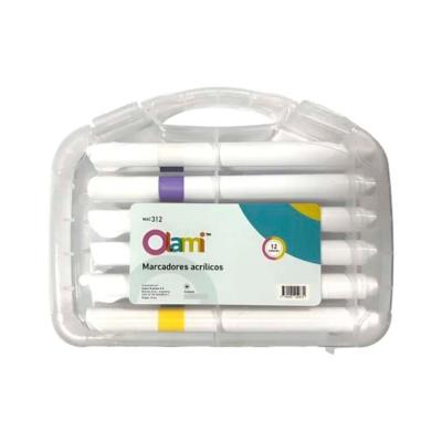 SET X12 MARCADORES ACRíLICOS OLAMI MAC312 COLORES SURTIDOS