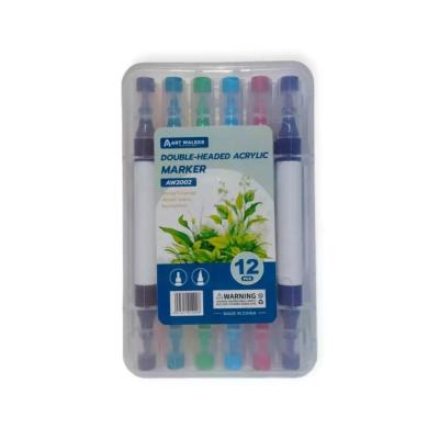 MARCADORES PROFESIONALES ACRíLICOS DOBLE PUNTA ART WALKER X12 AW2002