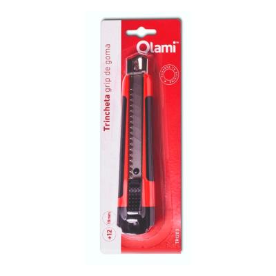 CUTTER OLAMI GRANDE 18MM GUIA METAL (TRI 203) GRIP GOMA