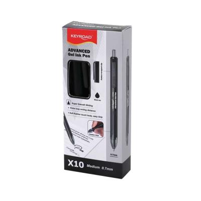 BOLIGRAFO OLAMI RETRACTIL CUERPO GOMA 0.7 GEL NEGRO