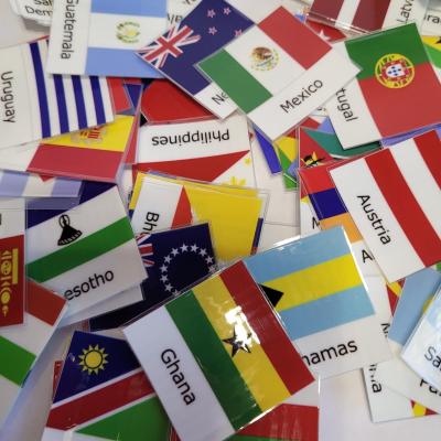 STICKERS DTF AUTOADHESIVOS BANDERAS PAISES CON RELIEVE 5X5 CM