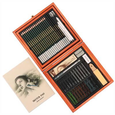 SET DE DIBUJO KALOUR X 58 PIEZAS DELUXE - CAJA DE MADERA KL-PSW058